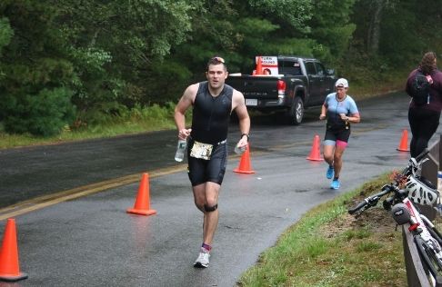 Chris Duclos Running In The Half Ironman.