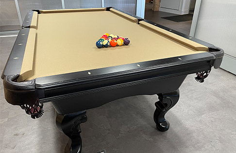 BTS at the REC pool table