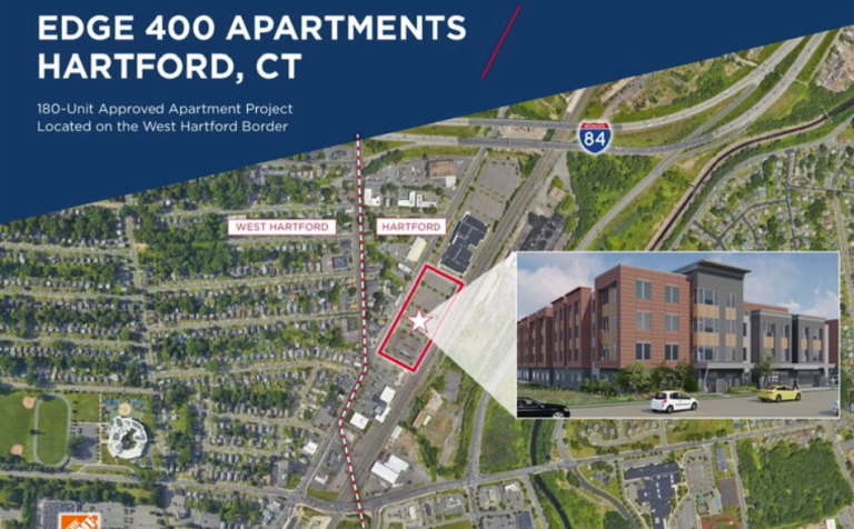 Five-Acre 180-Unit Apartment Development Listed for Sale in Hartford